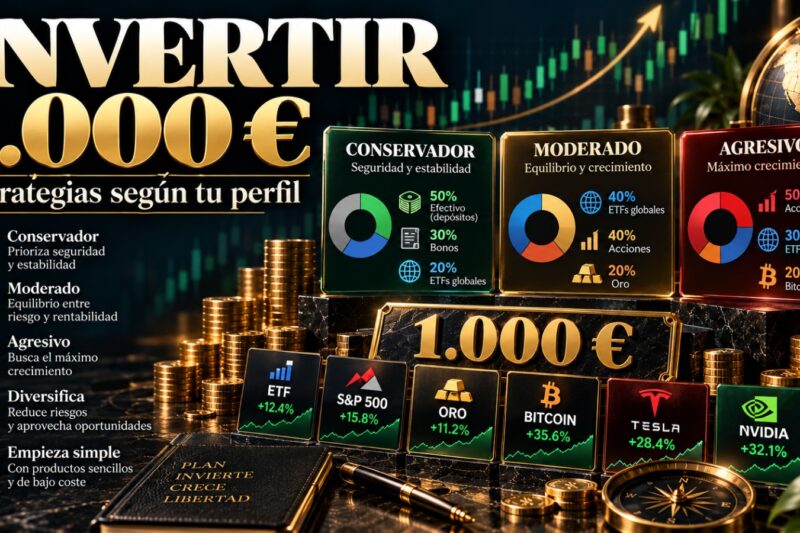 Cómo invertir 1.000 euros: estrategias según tu perfil.