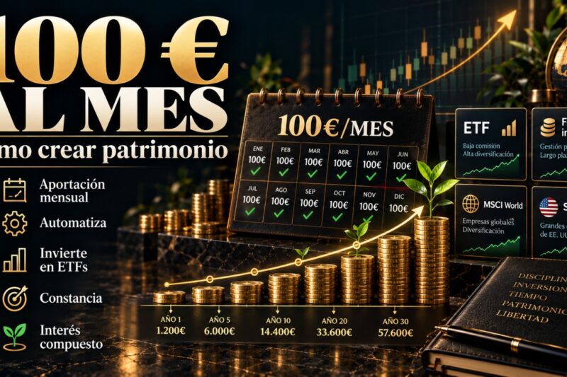 Cómo invertir 100 euros al mes y crear patrimonio.