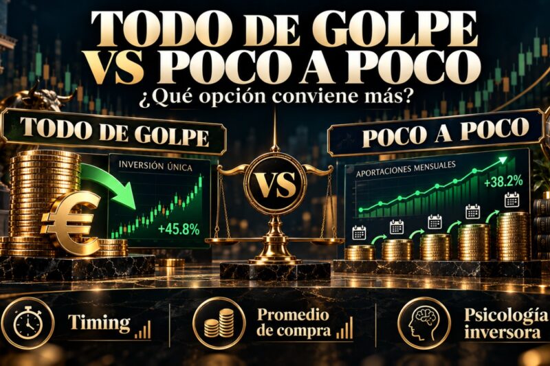 ¿Es mejor invertir todo de golpe o poco a poco?