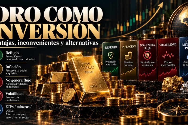 Oro como inversión: ventajas, inconvenientes y alternativas